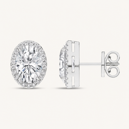 2.25CT Oval Cut Lab Grown Diamond Earrings