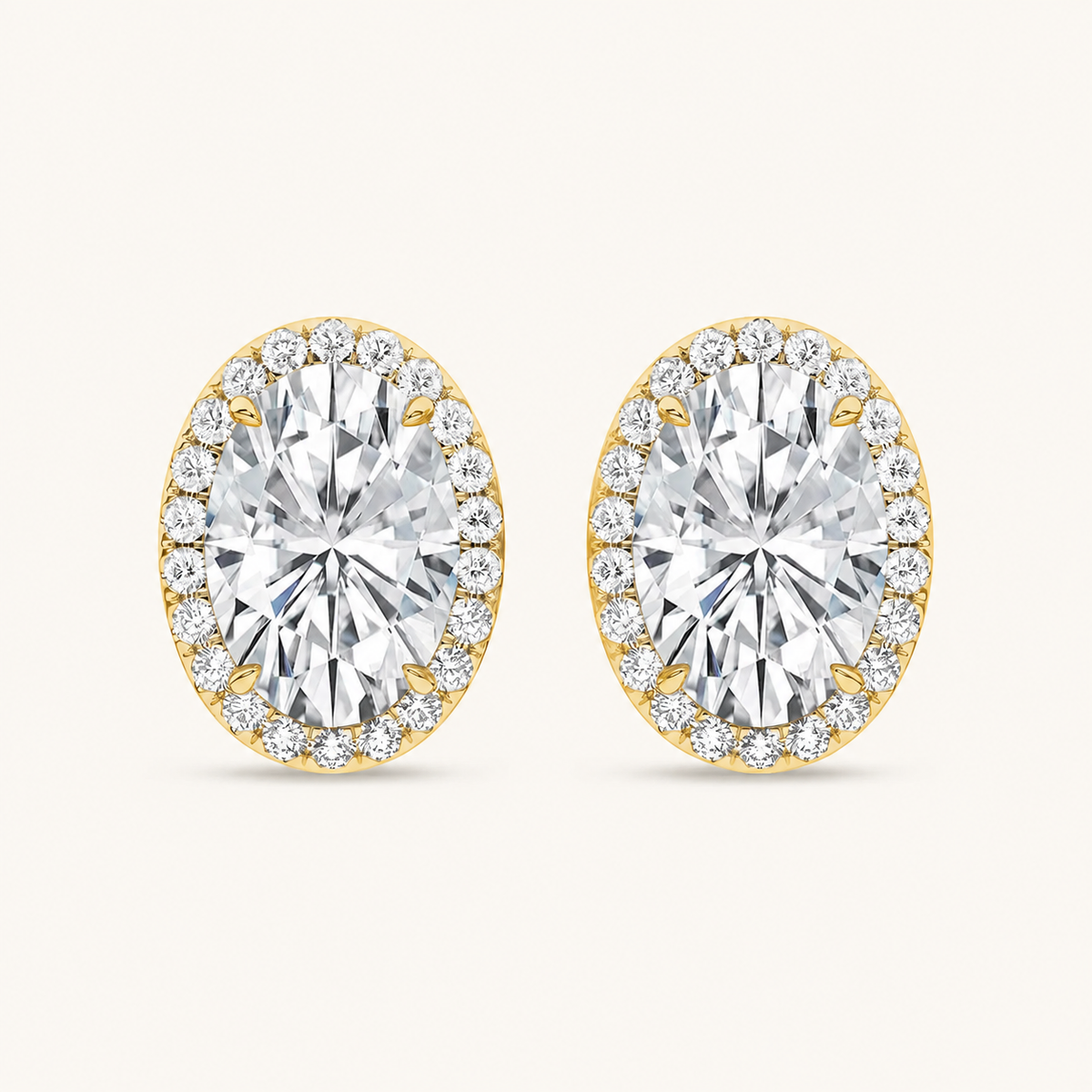 2.25CT Oval Cut Lab Grown Diamond Earrings