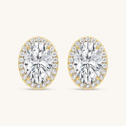 2.25CT Oval Cut Lab Grown Diamond Earrings