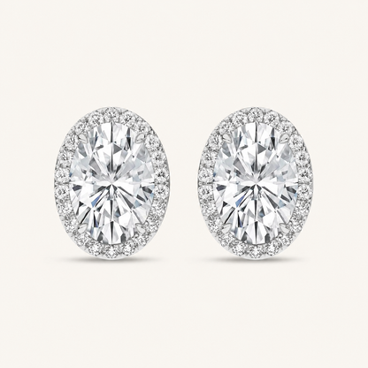 2.25CT Oval Cut Lab Grown Diamond Earrings