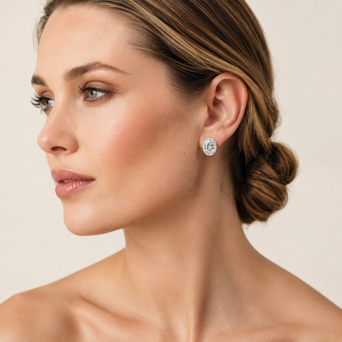 2.25CT Oval Cut Lab Grown Diamond Earrings