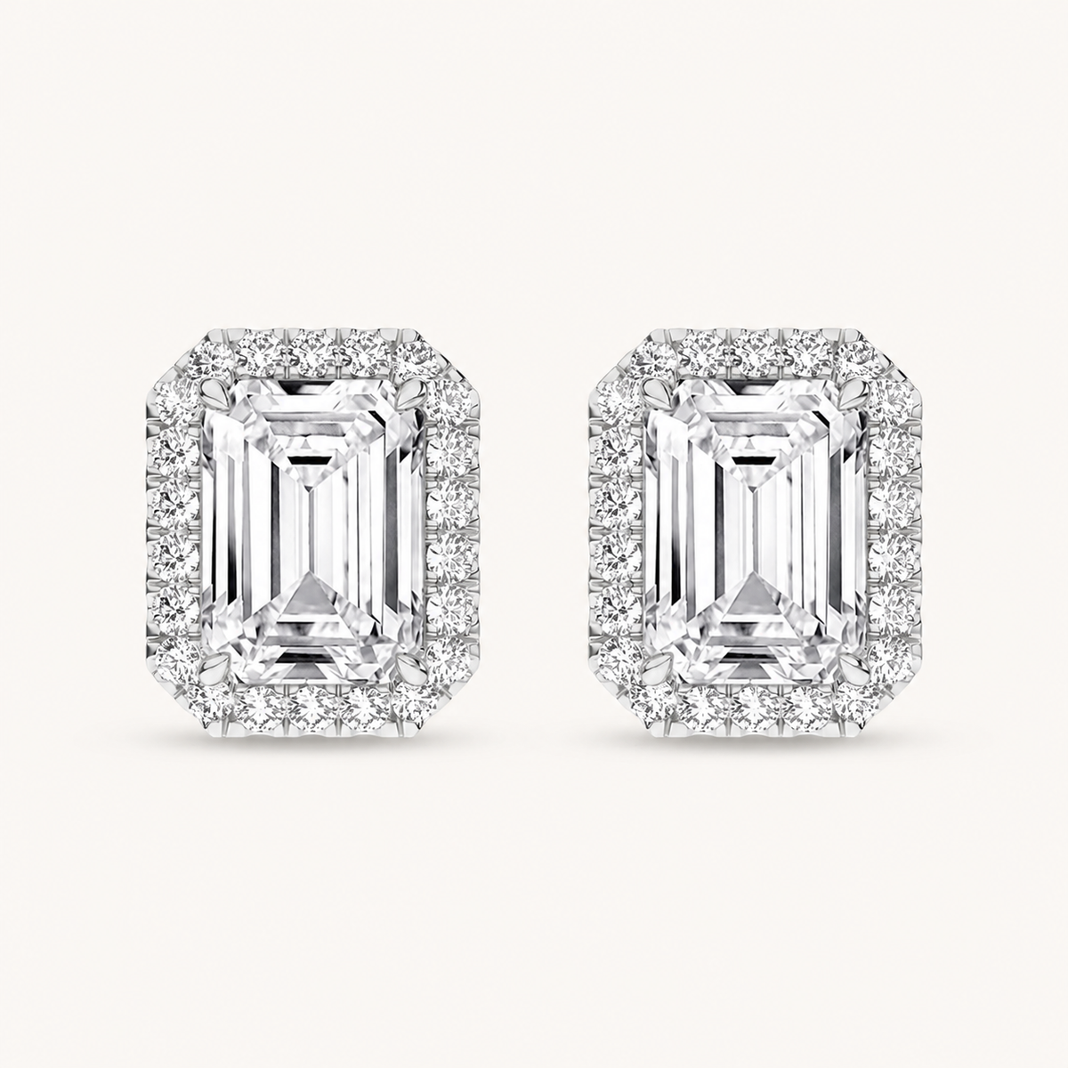 2.25CT Emerald Cut Lab Grown Diamond Earrings