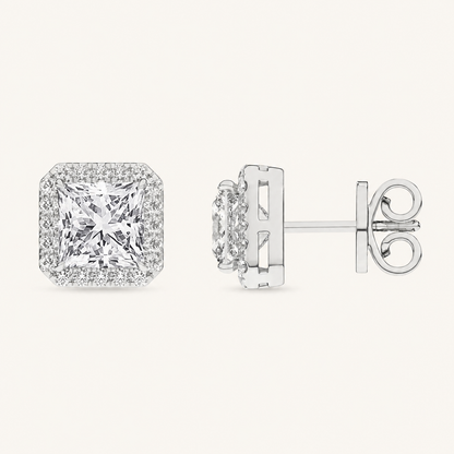 2.25CT Radiant Cut Lab Grown Diamond Earrings