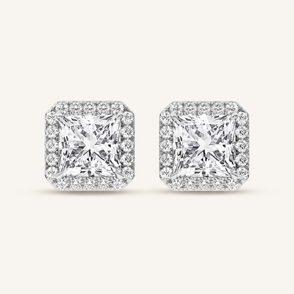 2.25CT Radiant Cut Lab Grown Diamond Earrings