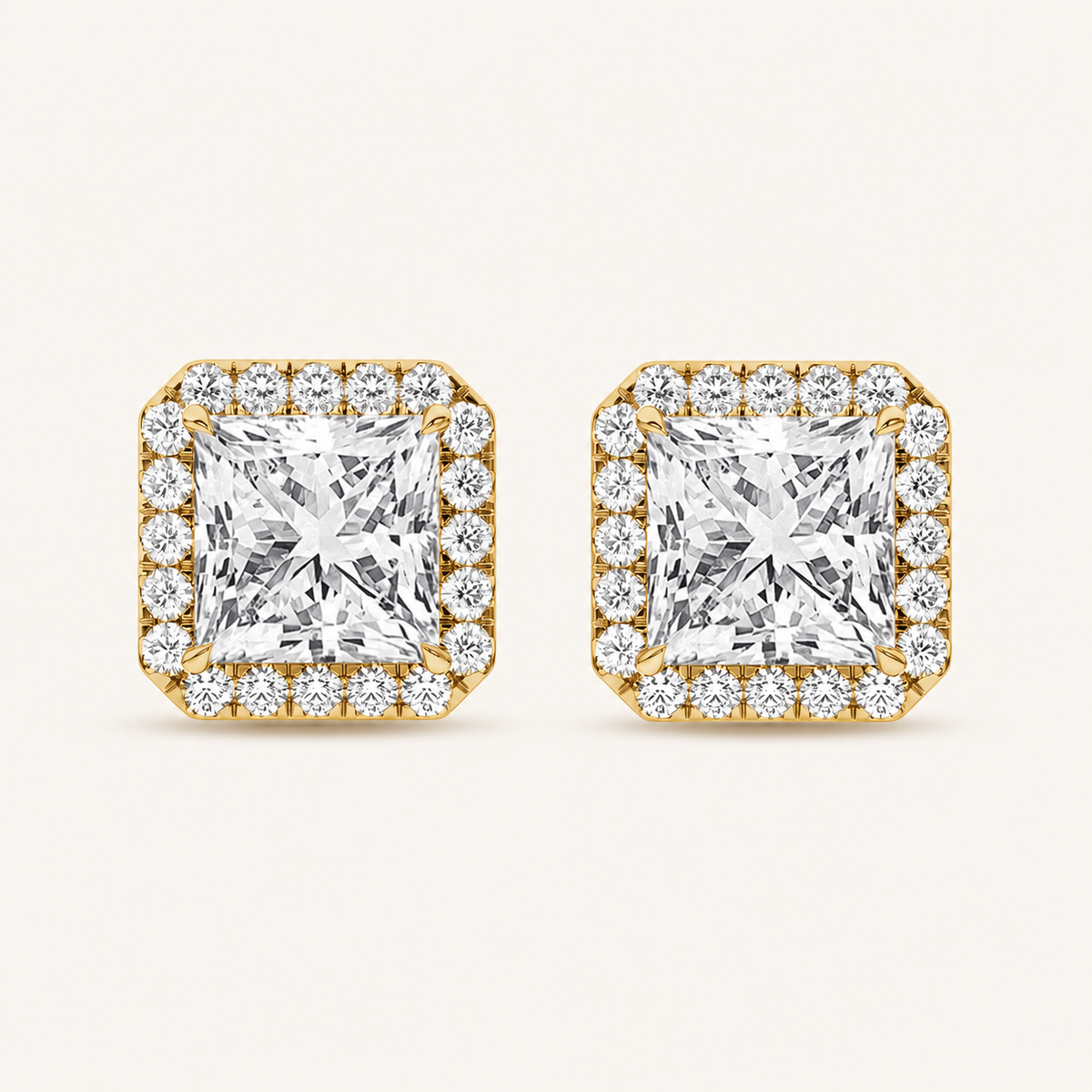 2.25CT Radiant Cut Lab Grown Diamond Earrings