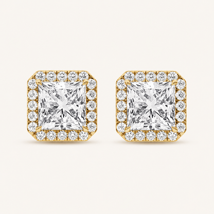 2.25CT Radiant Cut Lab Grown Diamond Earrings