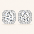 1.16CT Cushion Cut Lab Grown Diamond Earrings