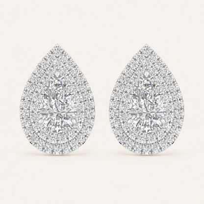 2.00CT Pear Cut Lab Grown Diamond Earrings