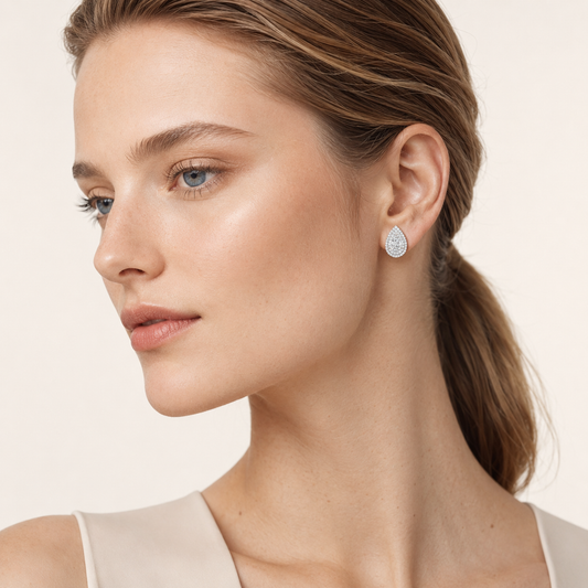 2.00CT Pear Cut Lab Grown Diamond Earrings
