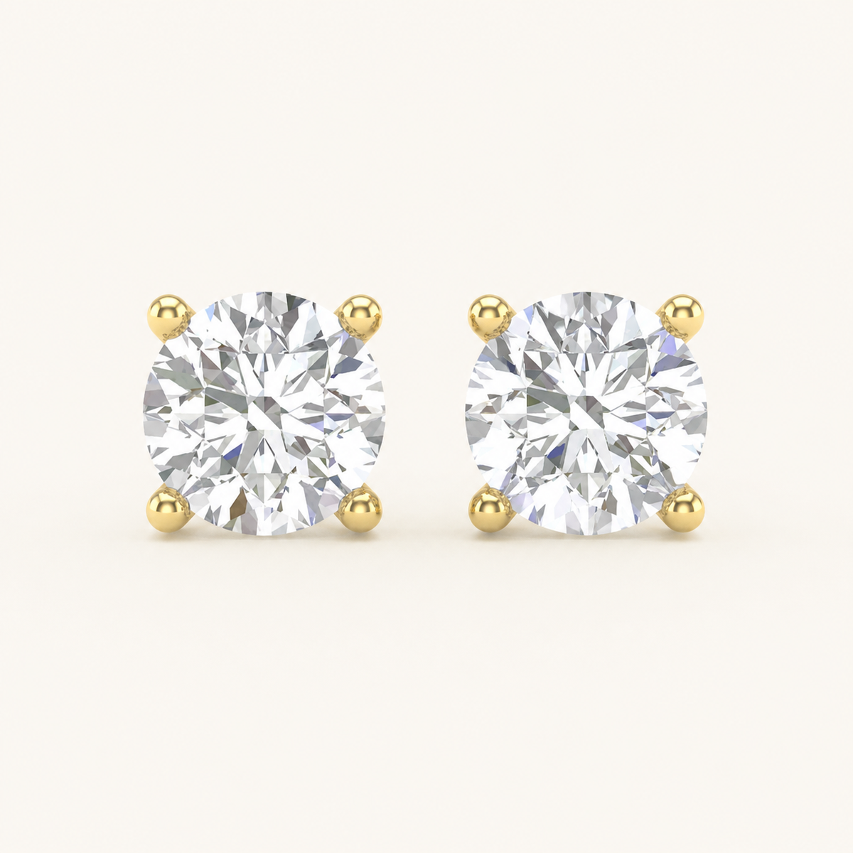 0.50CT Round Cut Lab Grown Diamond Earring