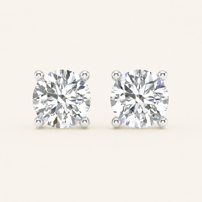 4.00CT Round Cut Lab Grown Diamond Earring