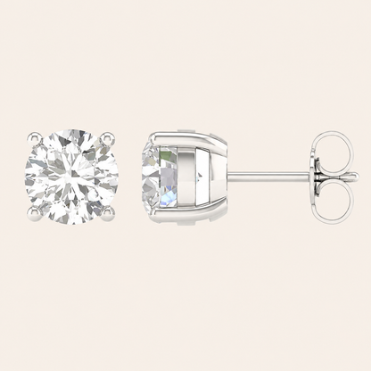 1.00CT Round Cut Lab Grown Diamond Earring