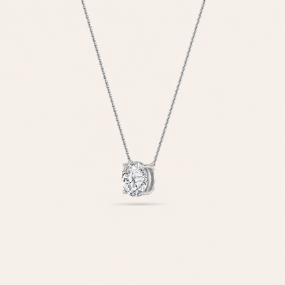 2.5CT Round Cut Lab Grown Diamond Pendant Necklace