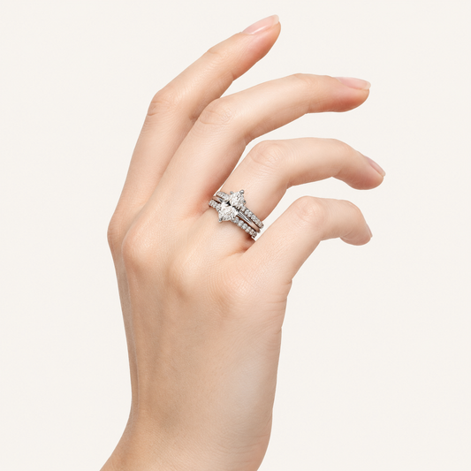 7.33CT Marquise Cut Lab Grown Diamond Cluster Ring