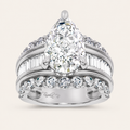 77.33CT Pear Cut Lab Grown Diamond Cluster Ring