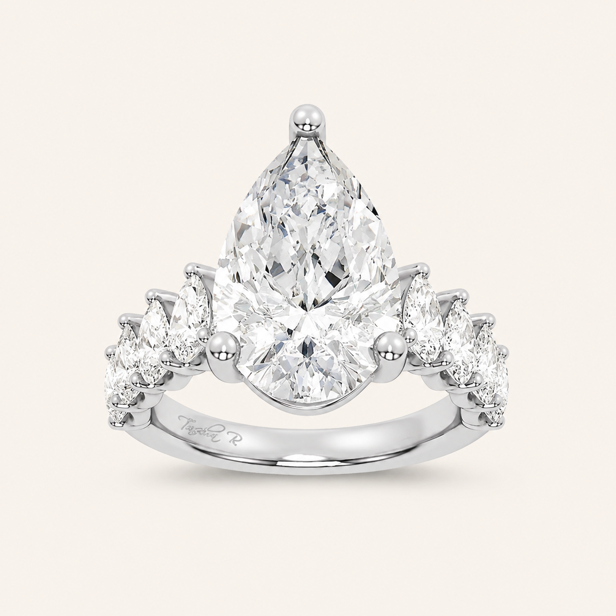 14K 9.00CT Certified Lab Grown Engagement Ring