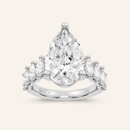 14K 9.00CT Certified Lab Grown Engagement Ring