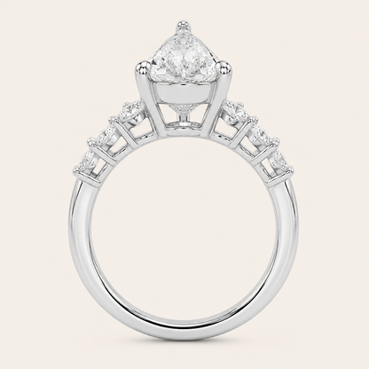 14K 9.00CT Certified Lab Grown Engagement Ring