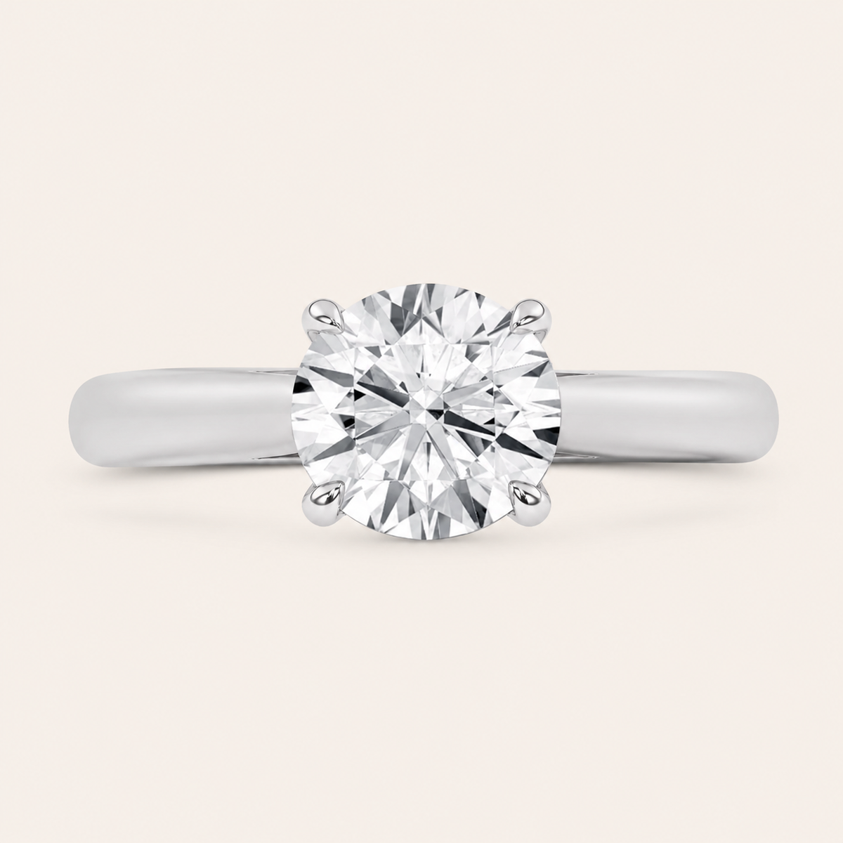 0.50CT Round Cut Lab Grown Diamond Solitaire Ring