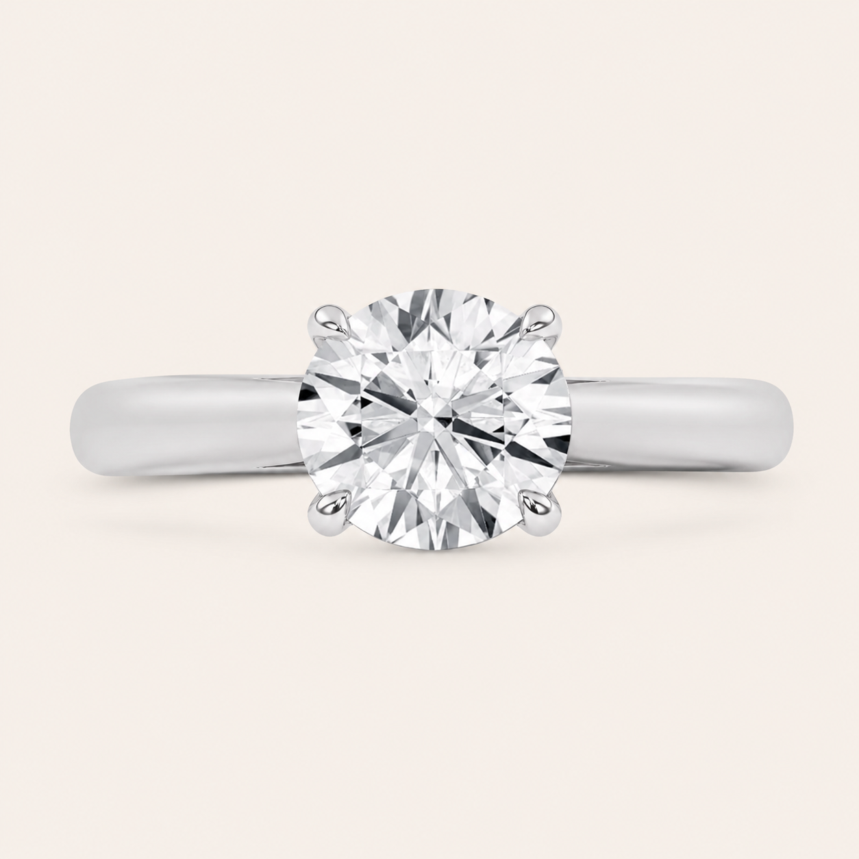 0.50CT Round Cut Lab Grown Diamond Solitaire Ring