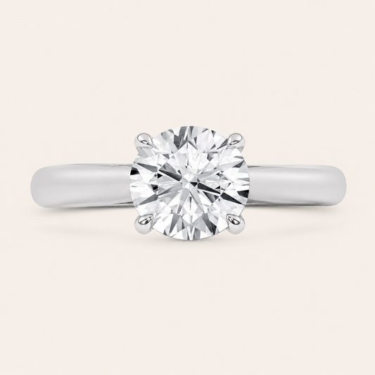 0.50CT Round Cut Lab Grown Diamond Solitaire Ring