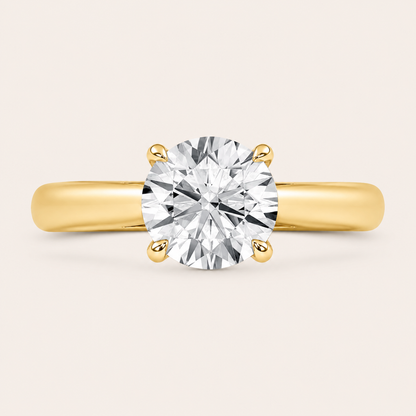 0.50CT Round Cut Lab Grown Diamond Solitaire Ring