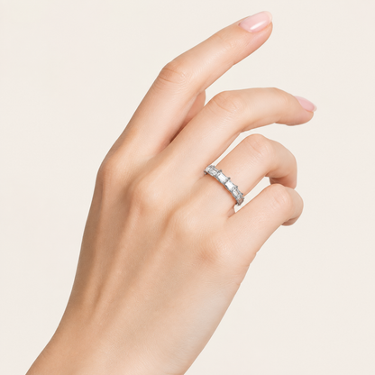 1.89CT Emerald Cut Lab Grown Diamond Enhancers Ring