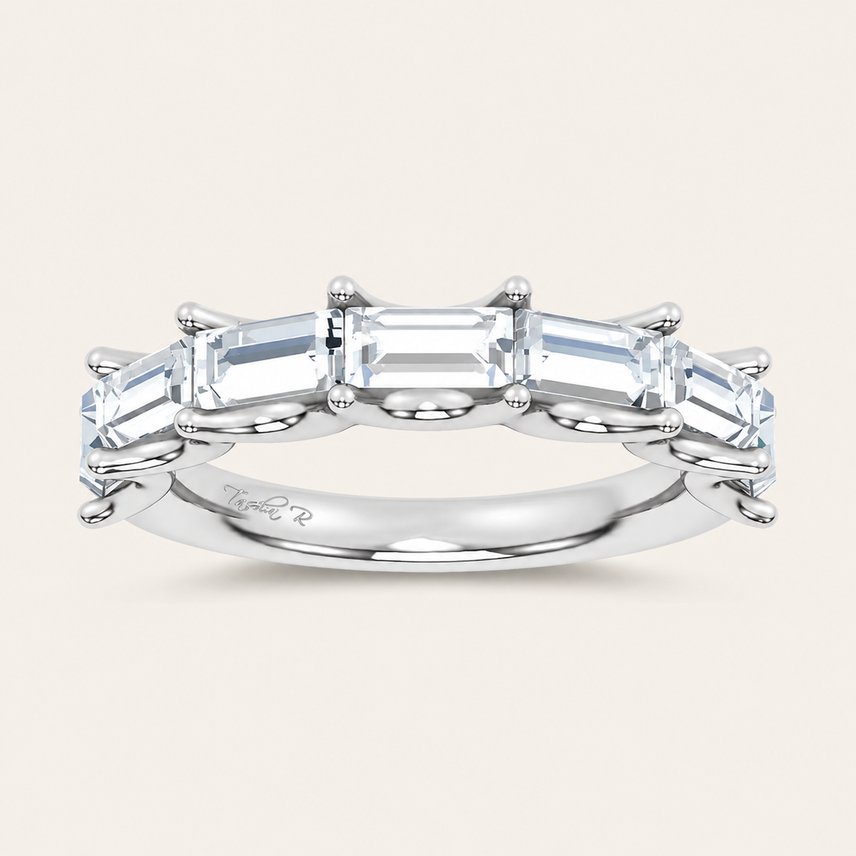 1.89CT Emerald Cut Lab Grown Diamond Enhancers Ring