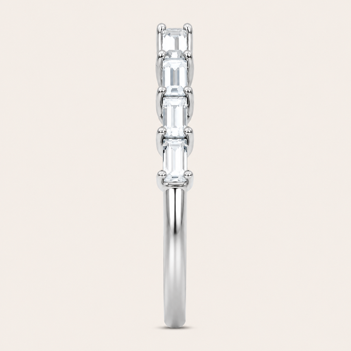 1.89CT Emerald Cut Lab Grown Diamond Enhancers Ring