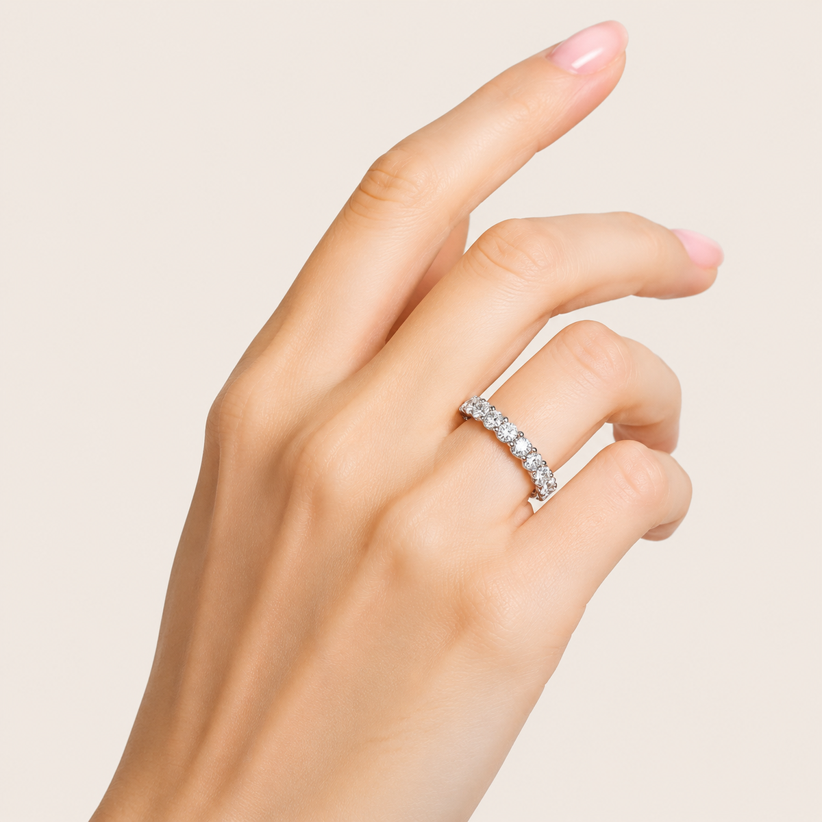 2.97CT Round Cut Lab Grown Diamond Enhancers Ring