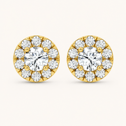 0.5CT Round Cut Lab Grown Diamond Earrings