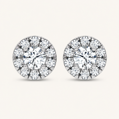 0.5CT Round Cut Lab Grown Diamond Earrings