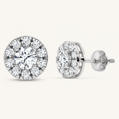 0.5CT Round Cut Lab Grown Diamond Earrings