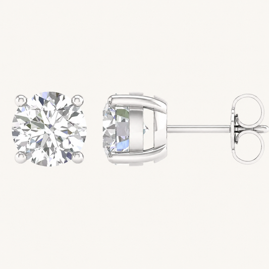 2.00CT Round Cut Lab Grown Diamond Earring