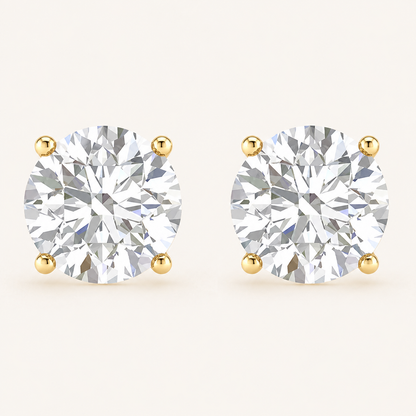 2.00CT Round Cut Lab Grown Diamond Earring