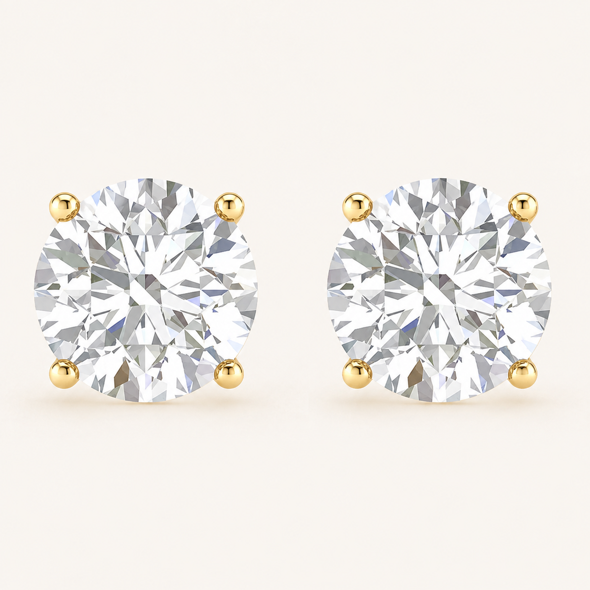 3.00CT Round Cut Lab Grown Diamond Earring