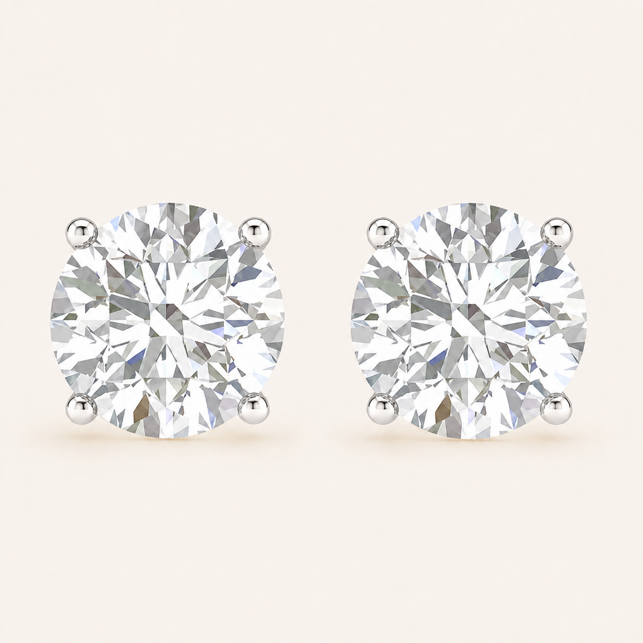 2.00CT Round Cut Lab Grown Diamond Earring