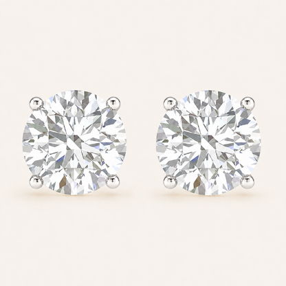 3.00CT Round Cut Lab Grown Diamond Earring