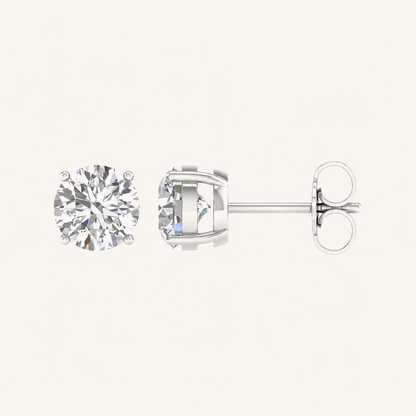 5.00CT Round Cut Lab Grown Diamond Earrings