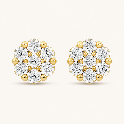 0.15CT Round Cut Lab Grown Diamond Earrings