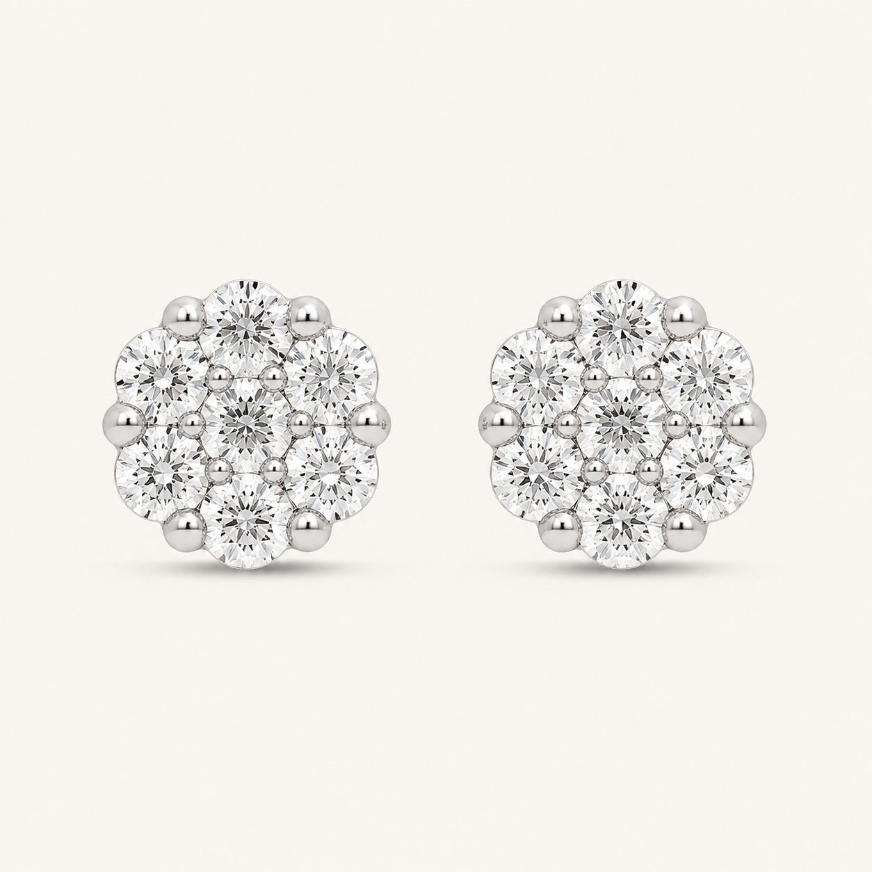 0.15CT Round Cut Lab Grown Diamond Earrings