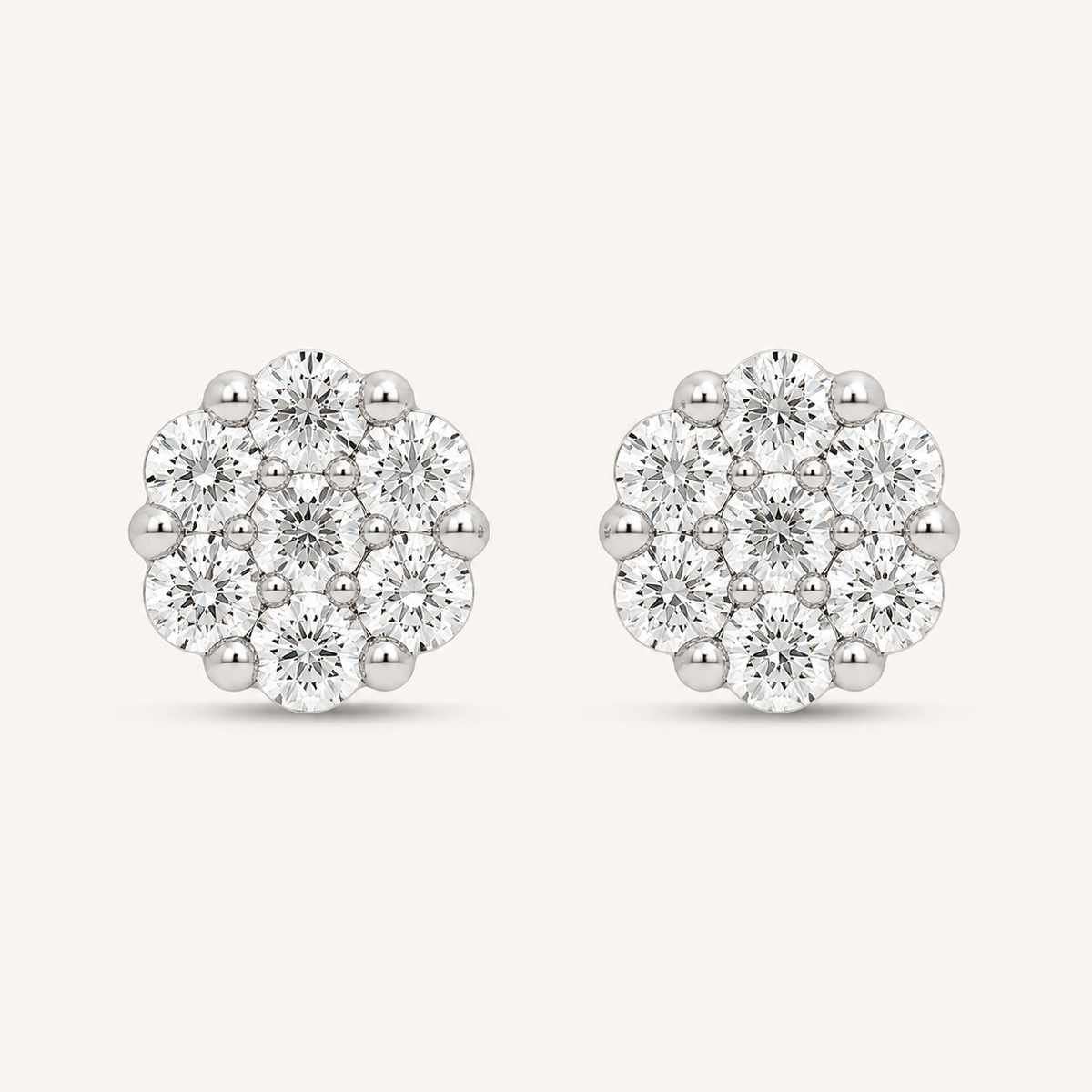 0.25CT Round Cut Lab Grown Diamond Earrings