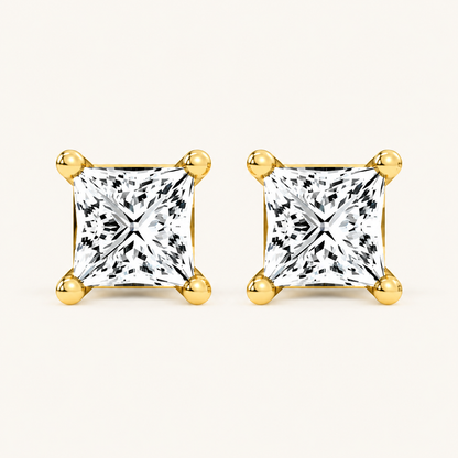 0.50CT Princess Cut Lab Grown Diamond Earring