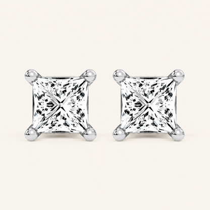 0.50CT Princess Cut Lab Grown Diamond Earring