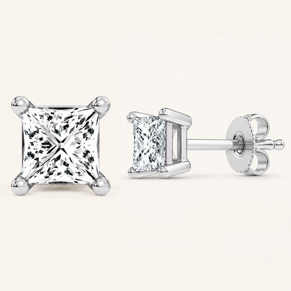 0.50CT Princess Cut Lab Grown Diamond Earring