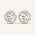1.16 CT Round Cut Lab Grown Diamond Earrings