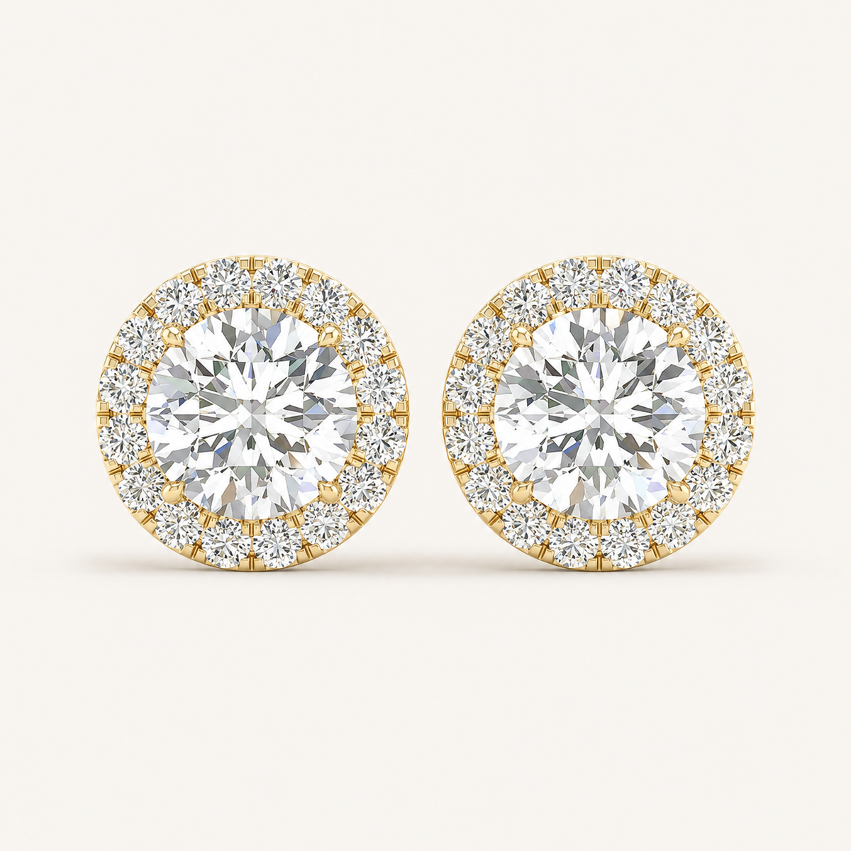1.16 CT Round Cut Lab Grown Diamond Earrings