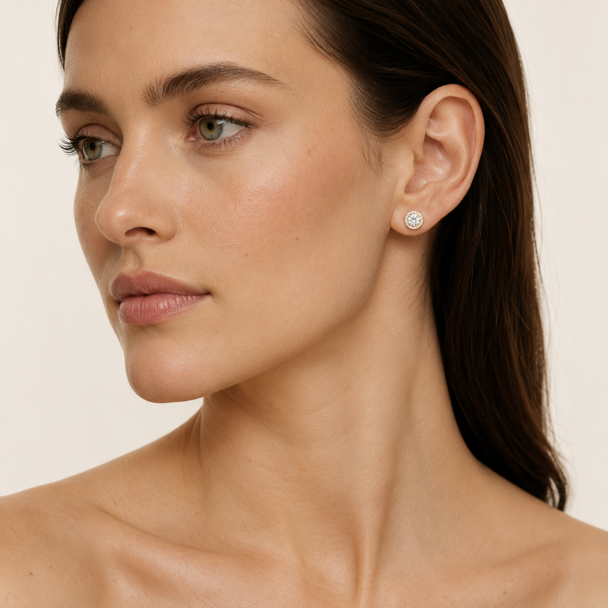 1.16 CT Round Cut Lab Grown Diamond Earrings