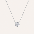 3CT Round Cut Lab Grown Diamond Pendant Necklace