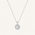 1.25CT Round Cut Lab Grown Diamond Halo Pendant Necklace